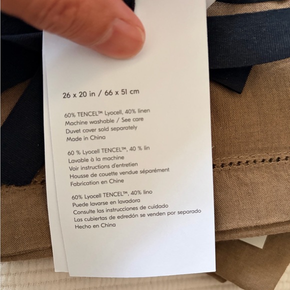 NWT West Elm TENCEL™ Linen Standard Shams - Cognac (2) - Picture 3 of 5